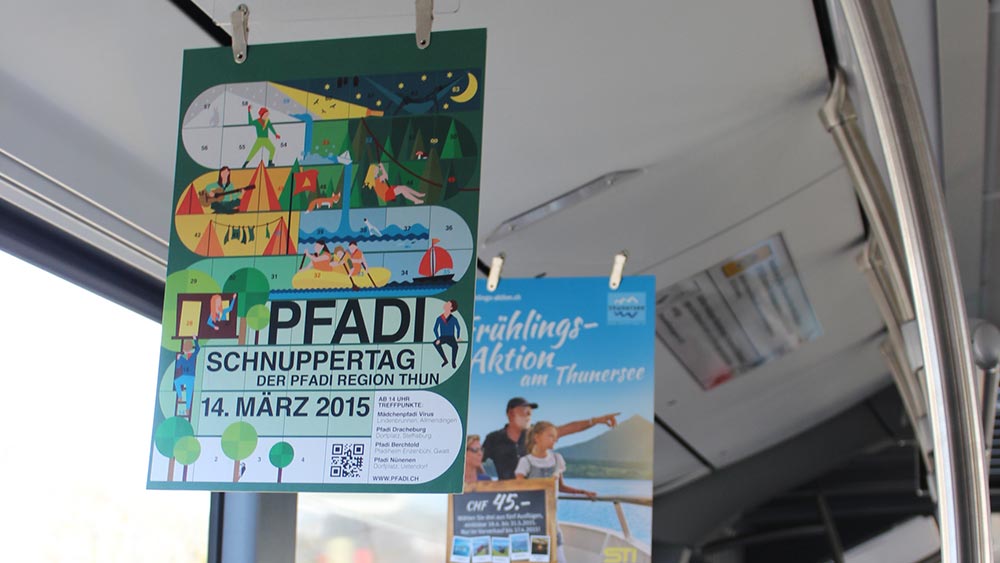 Die rollende Werbung für den Pfadi-Schnuppertag